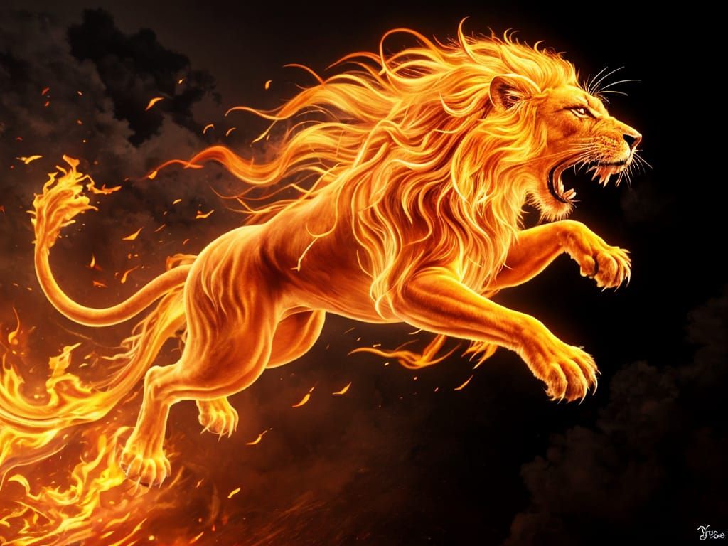 lion fire  by @dai suki