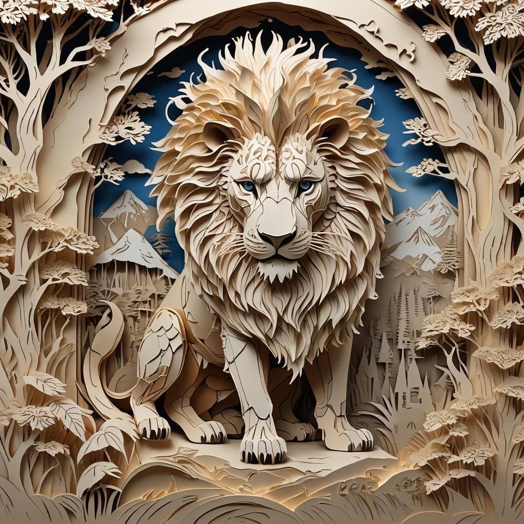 amazing intricate hyper advaced highly detailed lion 