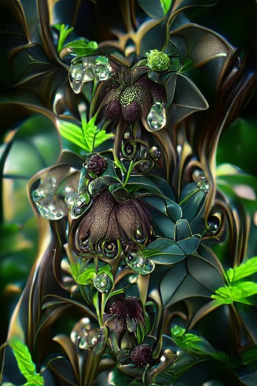 Poison Petals BW01A AI Generated Artwork NightCafe Creator