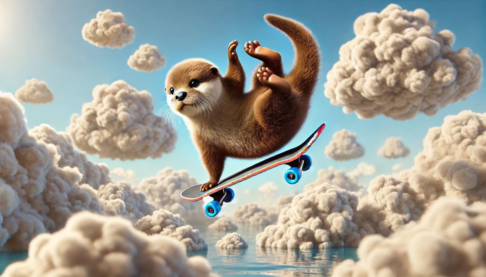 baby otter   🦦🛹 skateboard