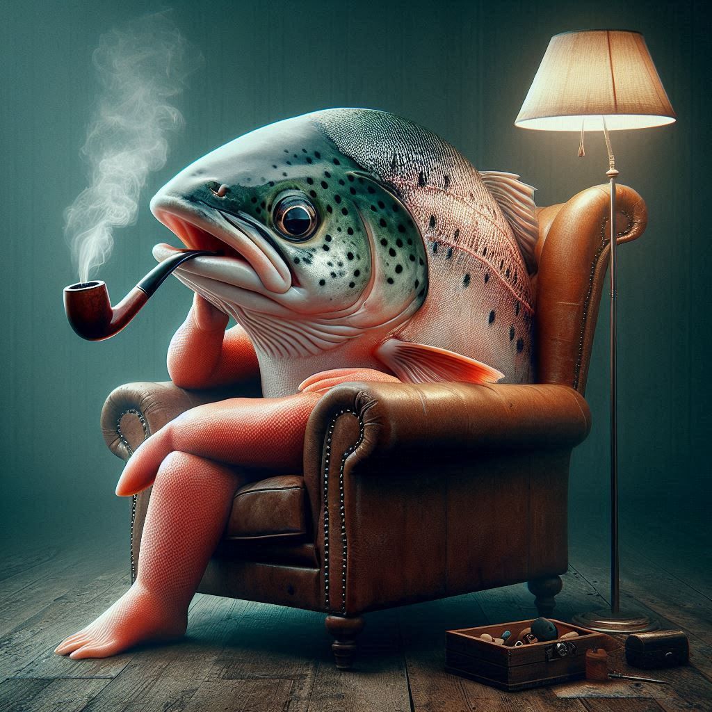 Anthropomorphic salmon