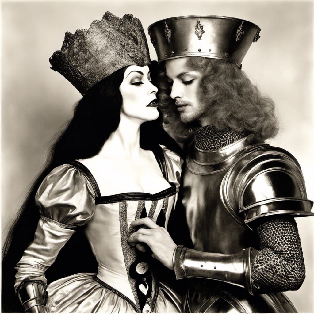 Medieval Knight Embracing Drag_queen Medieval Damsel;by Artist "dante ...