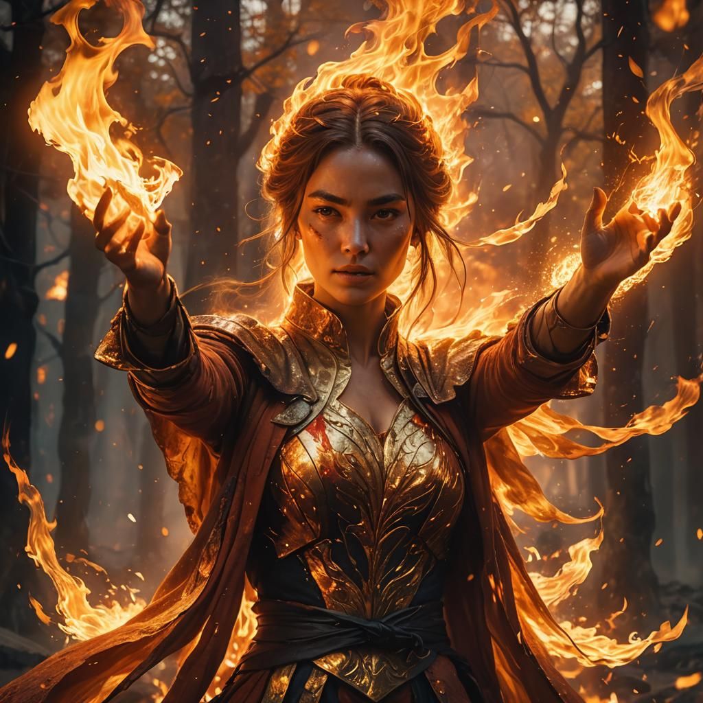 fire magic came from her blood,   by @TrueHayt