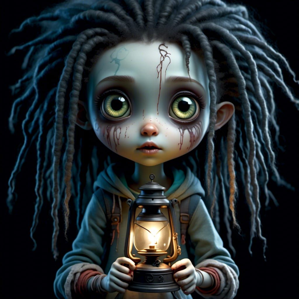  <lora:Dreadlock Kids:1.0> The Lamp