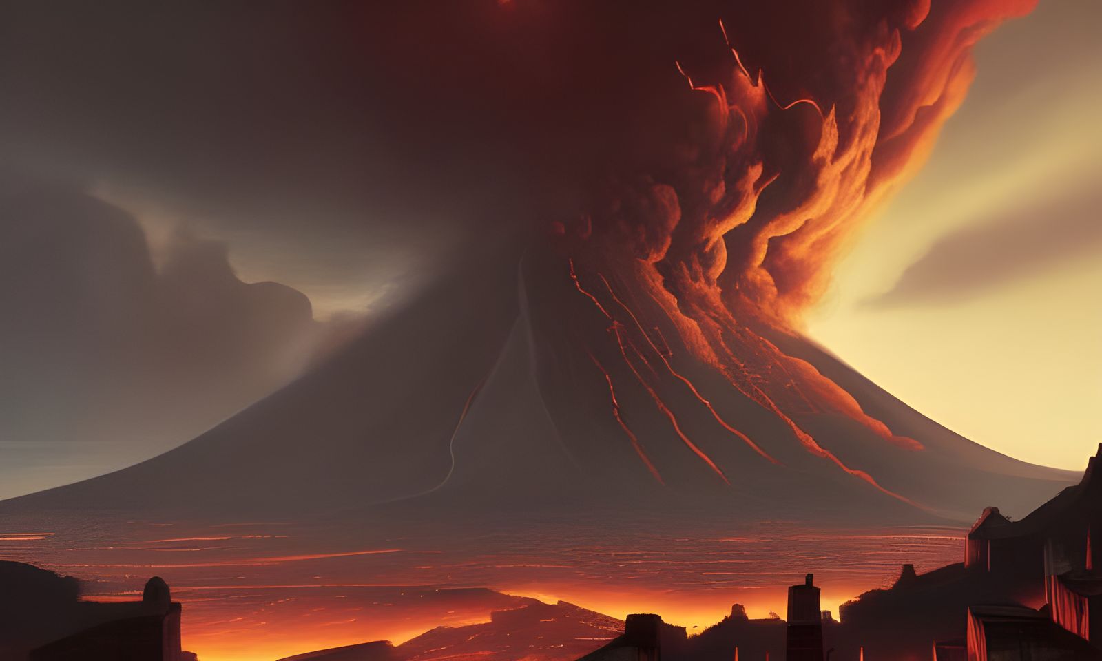 Mount Vesuvius - AI Generated Artwork - NightCafe Creator