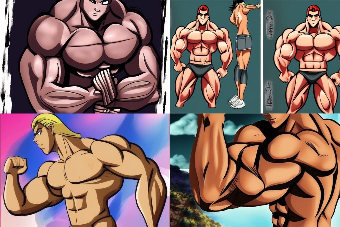 anime bodybuilding man and woman muscles - AI Generated Artwork - NightCafe  Creator