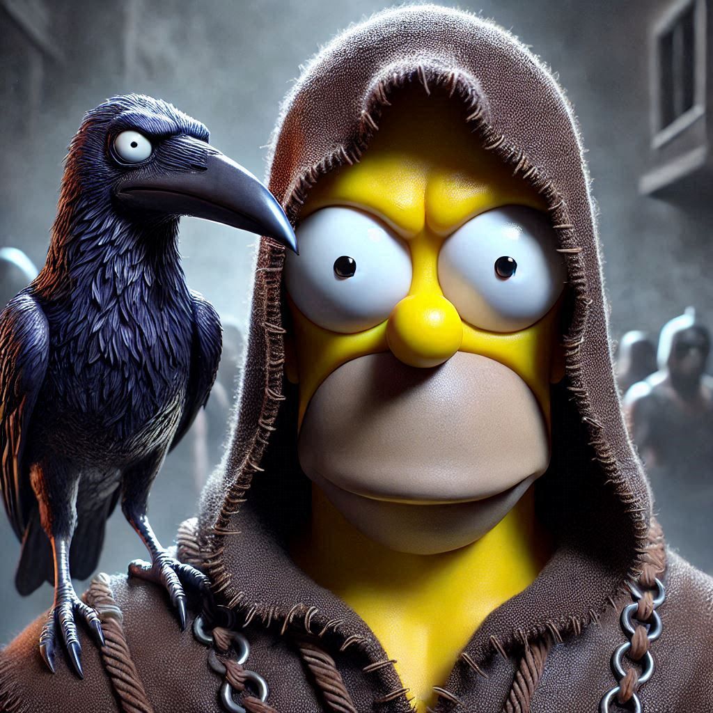 "It's a murder, honey. A group of crows is called a murder" 
Homer Simpson.