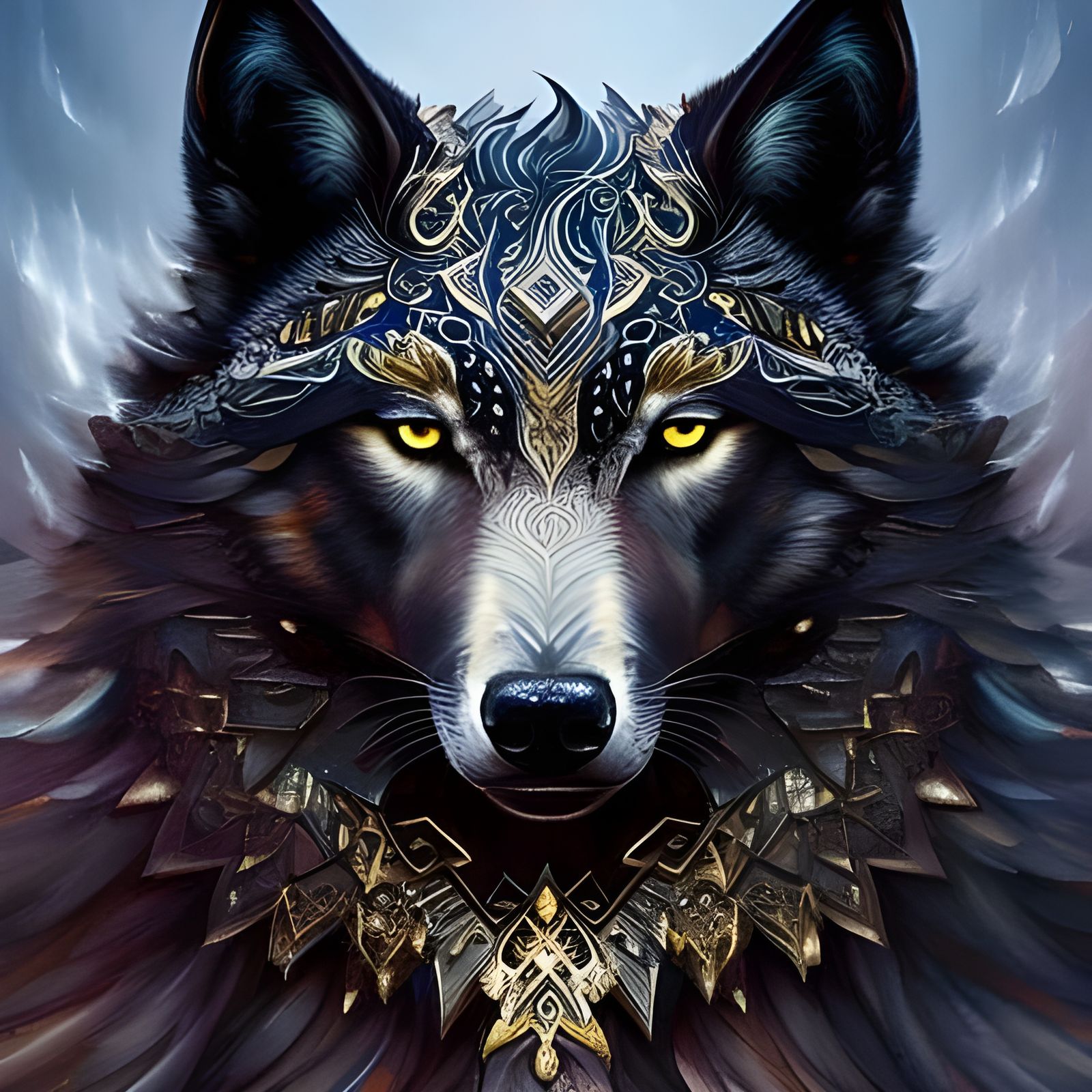 The Dark Wolf - AI Generated Artwork - NightCafe Creator