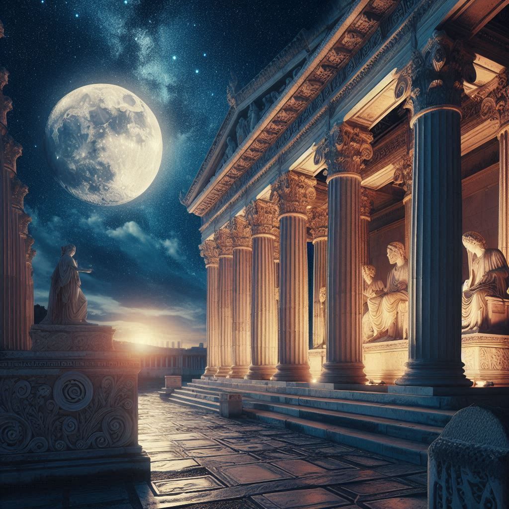 Moonlit Greece