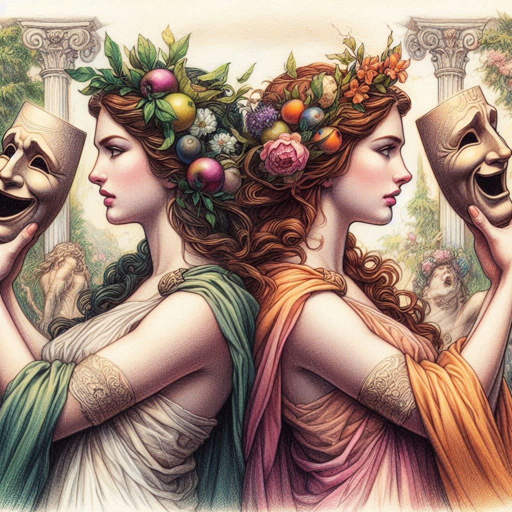 Melpomeme and Thalia