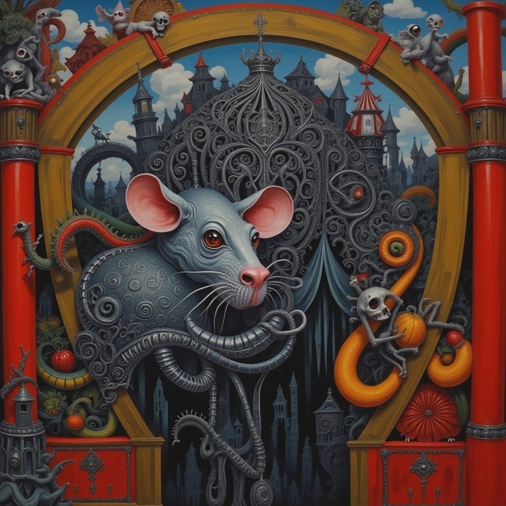 <lora:FULLMETAL CIRCUS:1.0> Plague rat