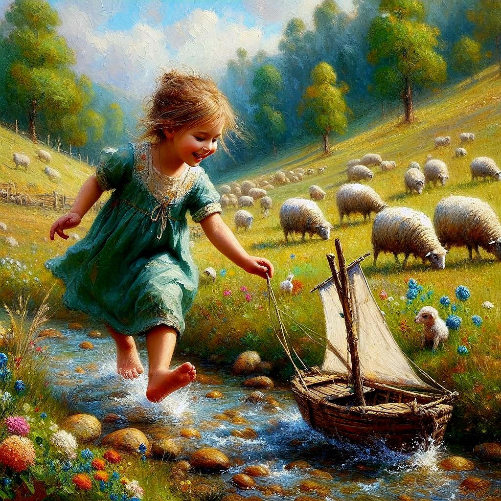 Messing about with boats. Impasto