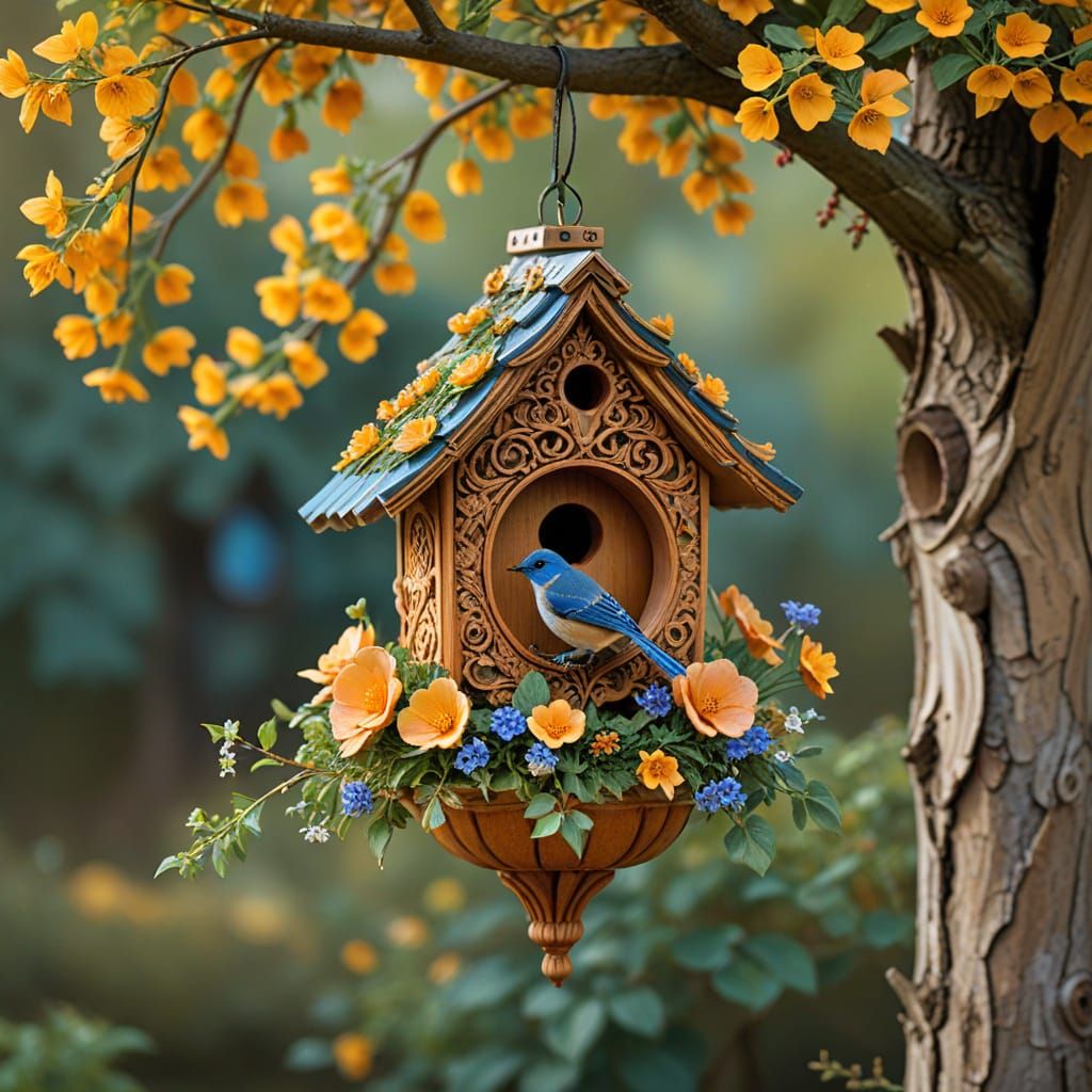 Cozy birdhouse   by @Neverland