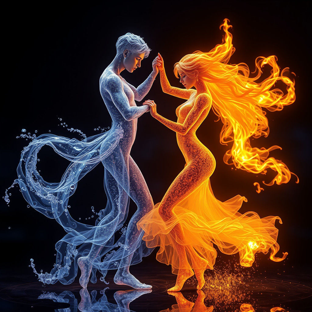 Fire and Water dancing together