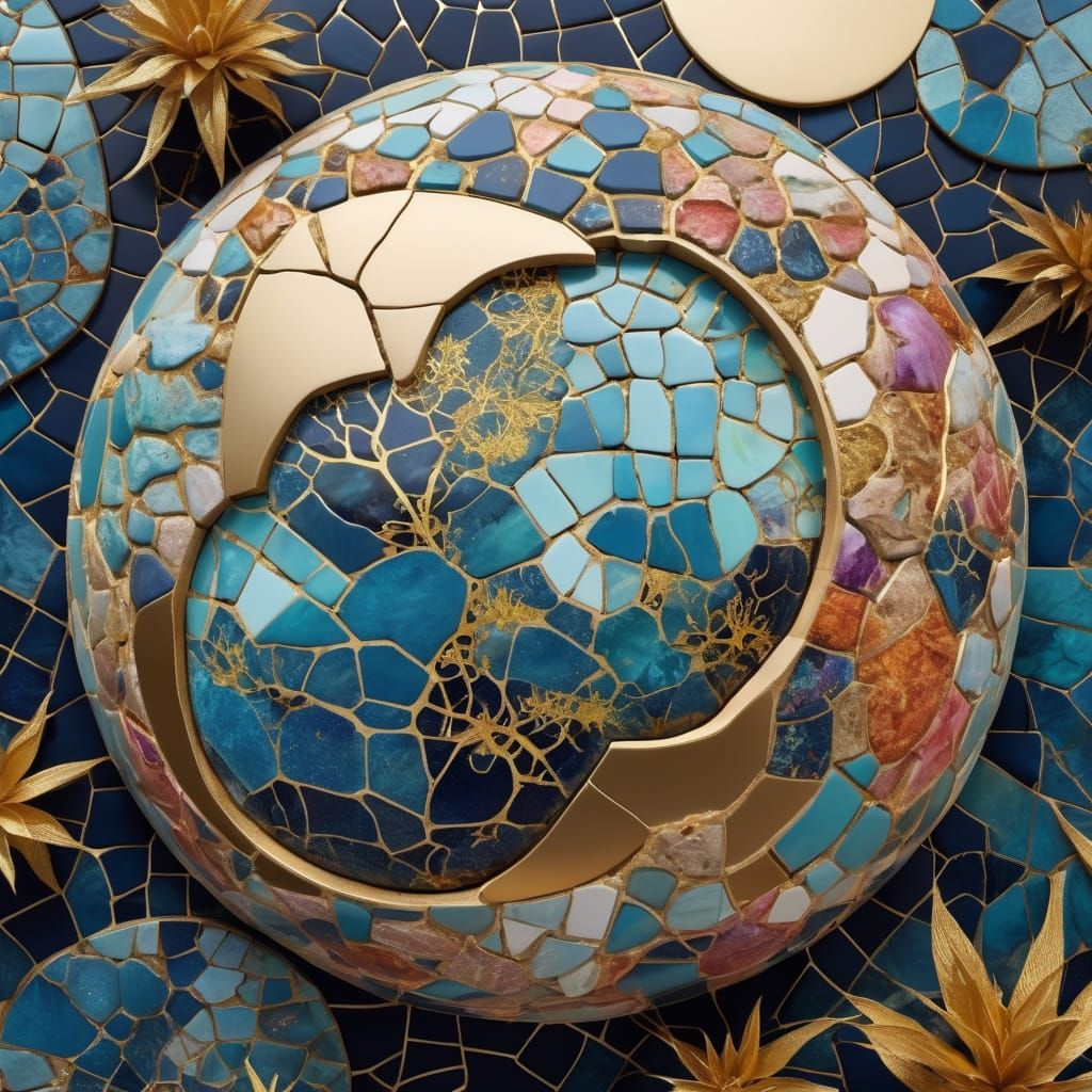 Kintsugi planet orb