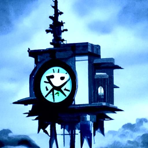 The clock watches over