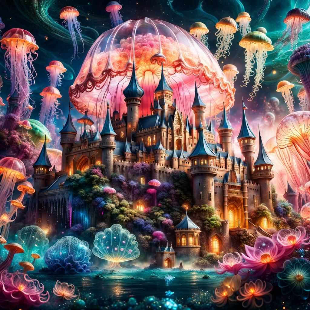 Jellyfish Kingdom of Dreams (for my NC  friend @zombiejellyfish)   by @Asmodina_Devruhadabra