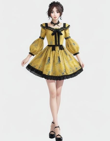 Light hot girl style dress(outfit design)(whole body)