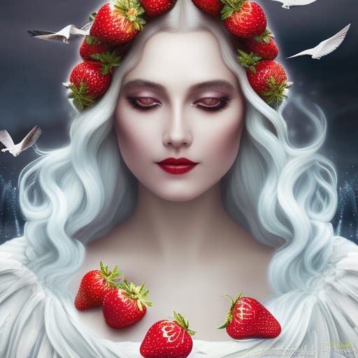 strawberry goddess AI Generated Artwork NightCafe Creator