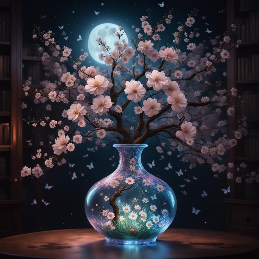 A dreamy flower vase - AI Generated Artwork - NightCafe Creator