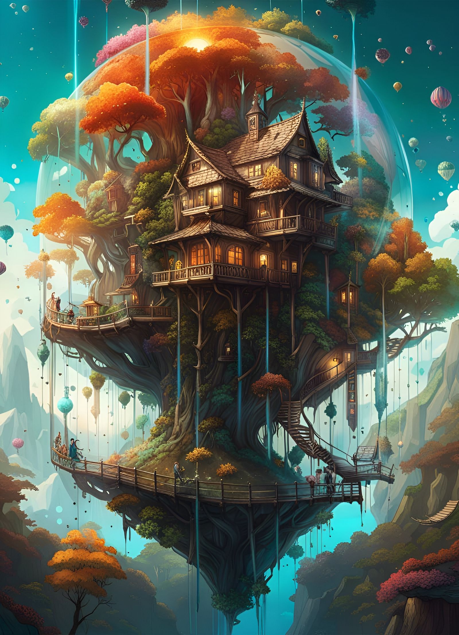 Magic treehouse  by @Klo