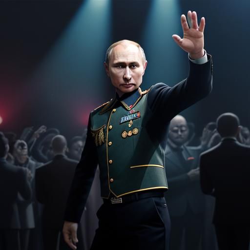 Vladimir Putin dancing to reggaetón in club epic animation