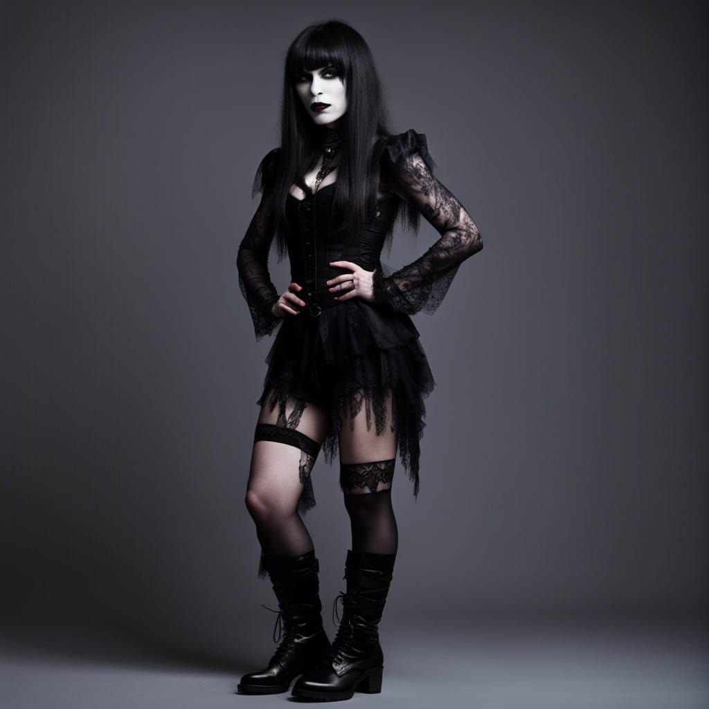 Voraciousmoga Style Goth Girl, Dark Lacey Clothing & More, AI Art  Generator