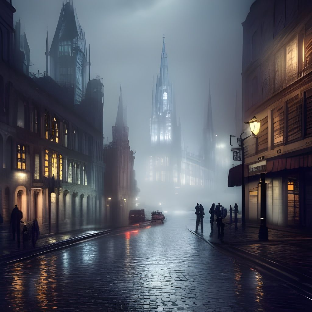 A gothic city street - AI Generated Artwork - NightCafe Creator