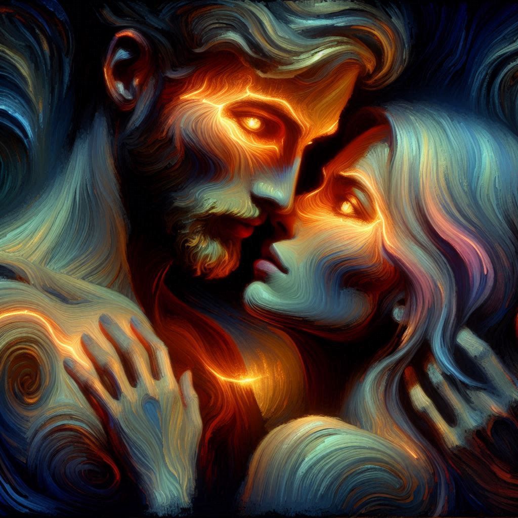 Whispers of the Infinite Flame: Eyes that Dance in the Dark—...