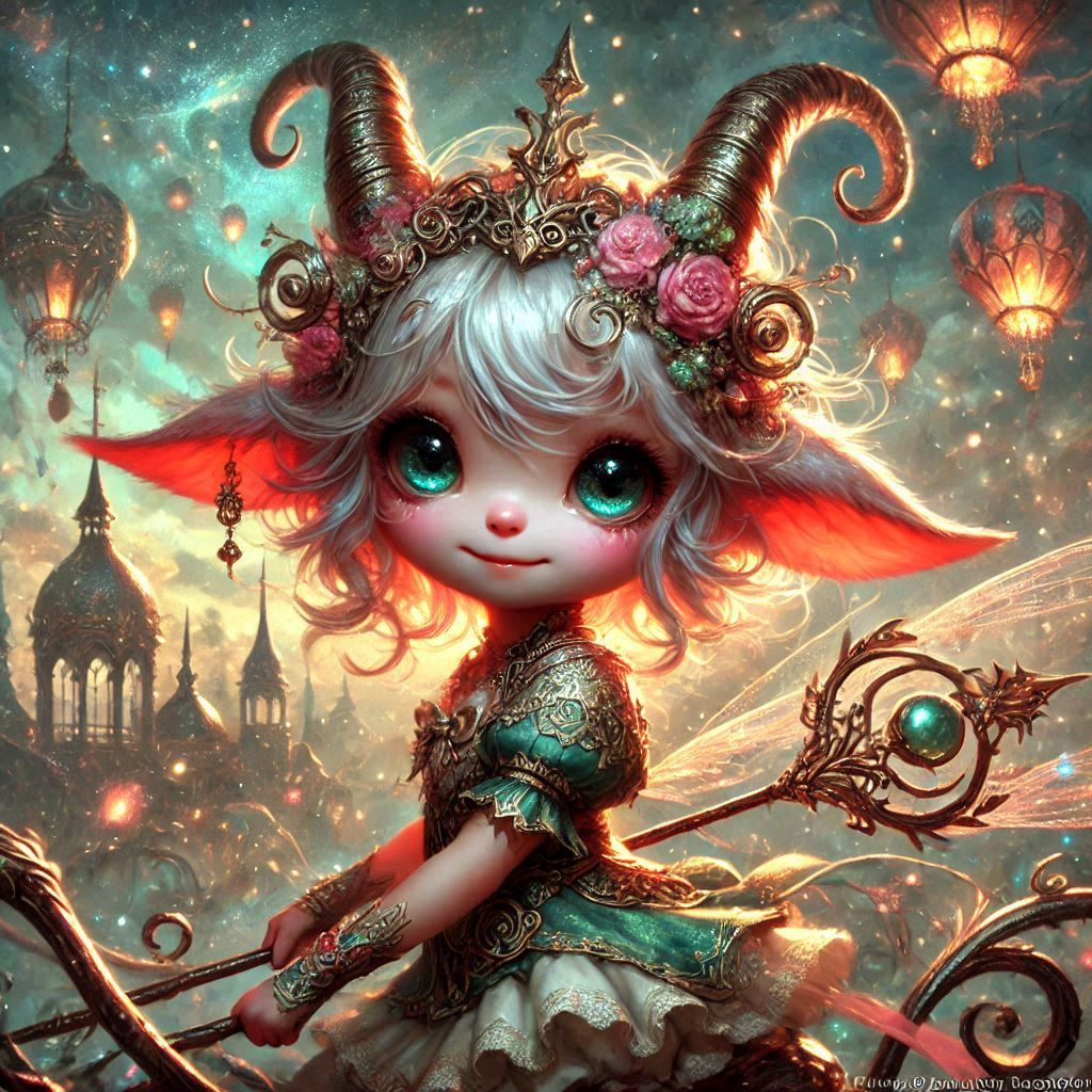 adorable fairy-tale fantasy creature portrait..