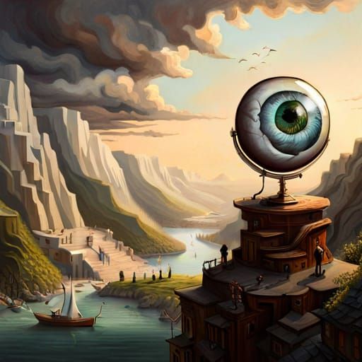 eyeball, characterized by surreal and fantastical imagery, often ...