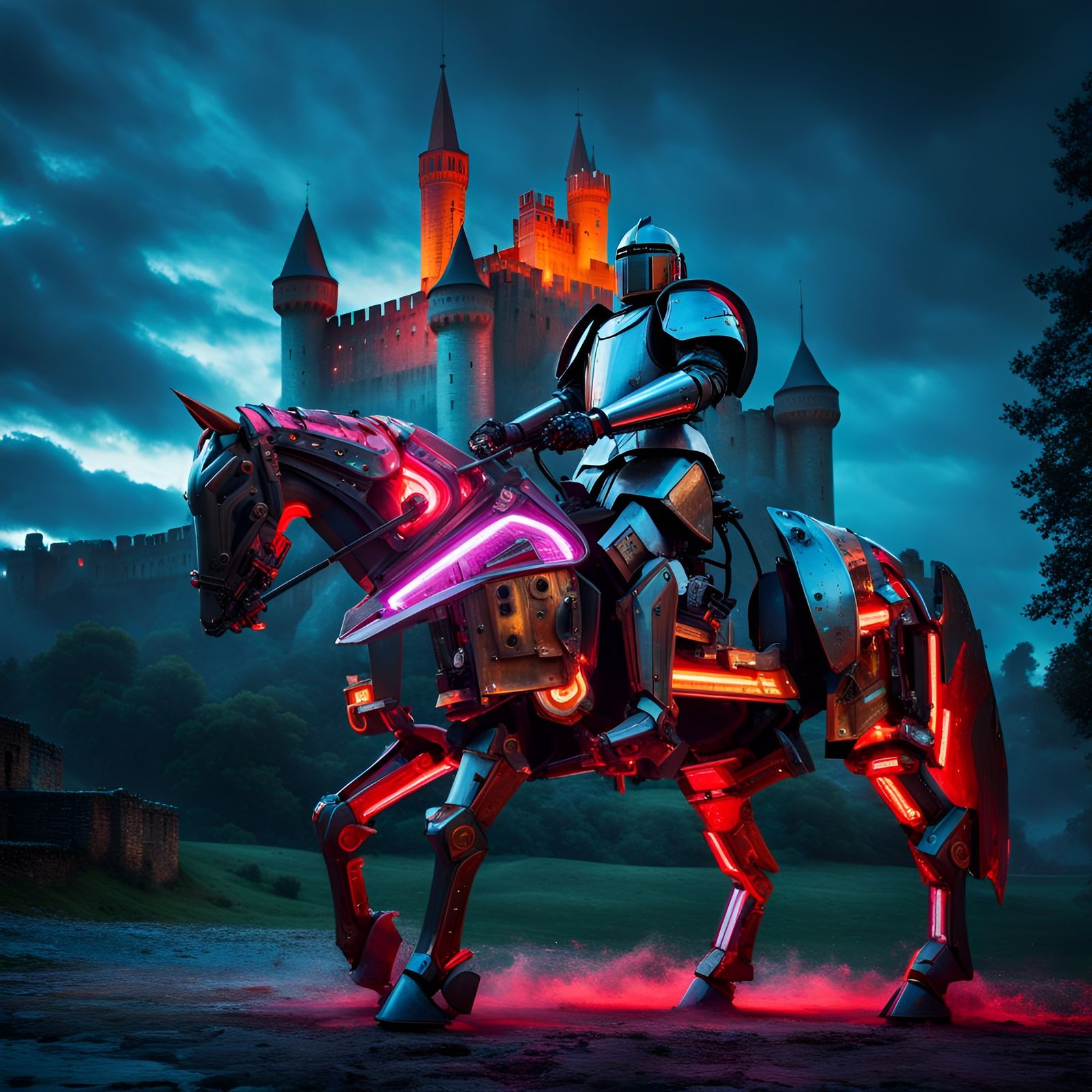 Futuristic Knight  by @Gazelli