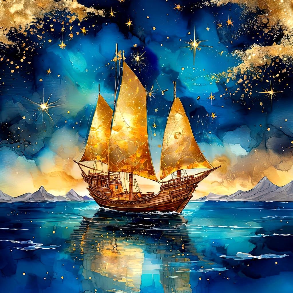 Blue and Gold  by @Rebekah I Knight