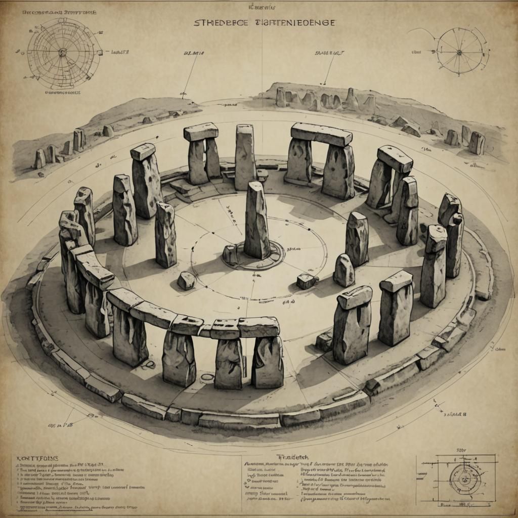 Patent drawing stonehenge build detailed  by @WildViolet