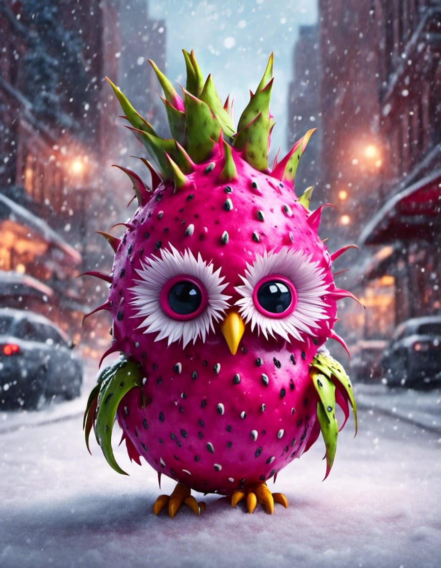 Dragon Fruit Owl 