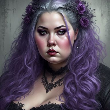 bbw curvy gothic - AI Generated Artwork - NightCafe Creator