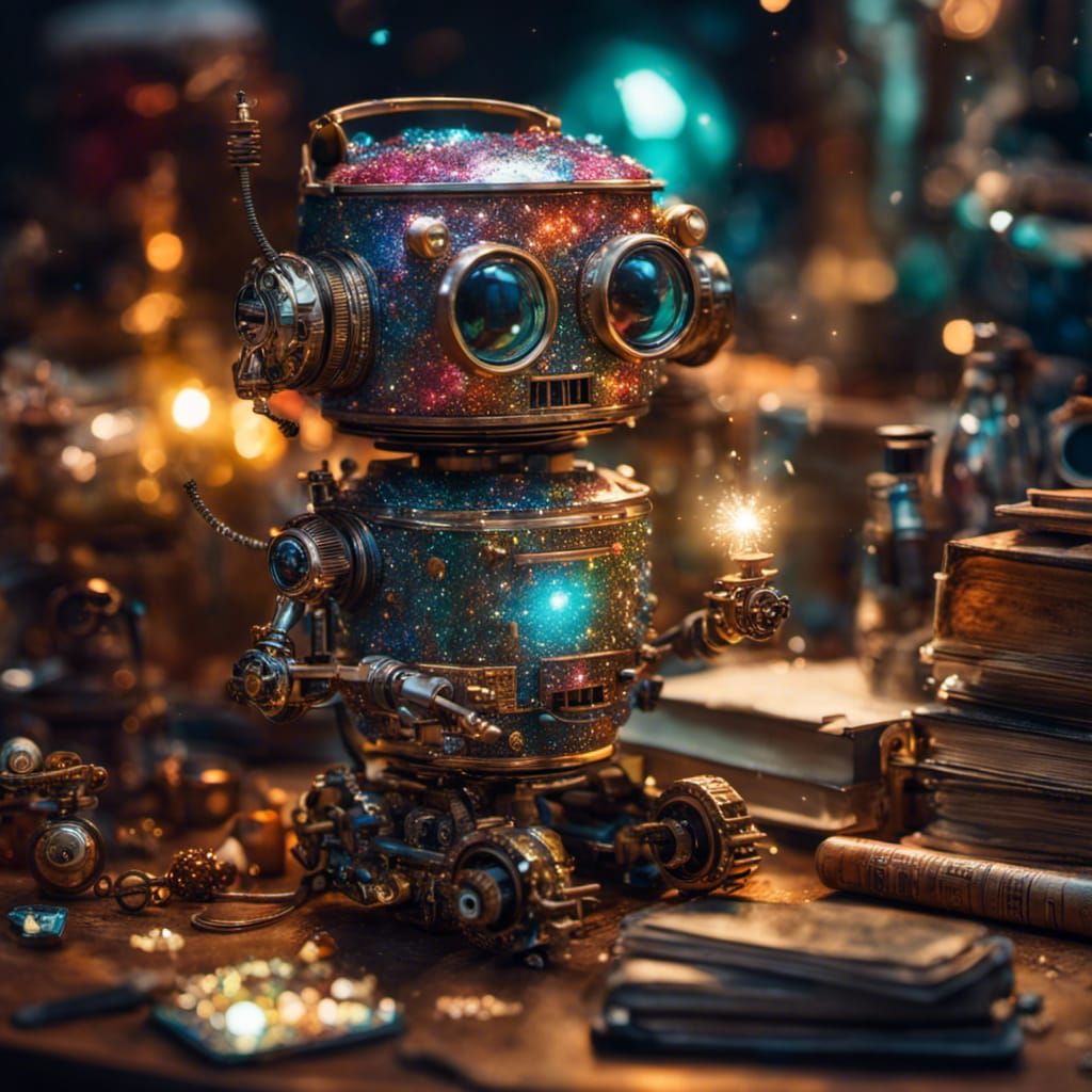 Glitter-bot  by @Chief_Runs-with-scissors