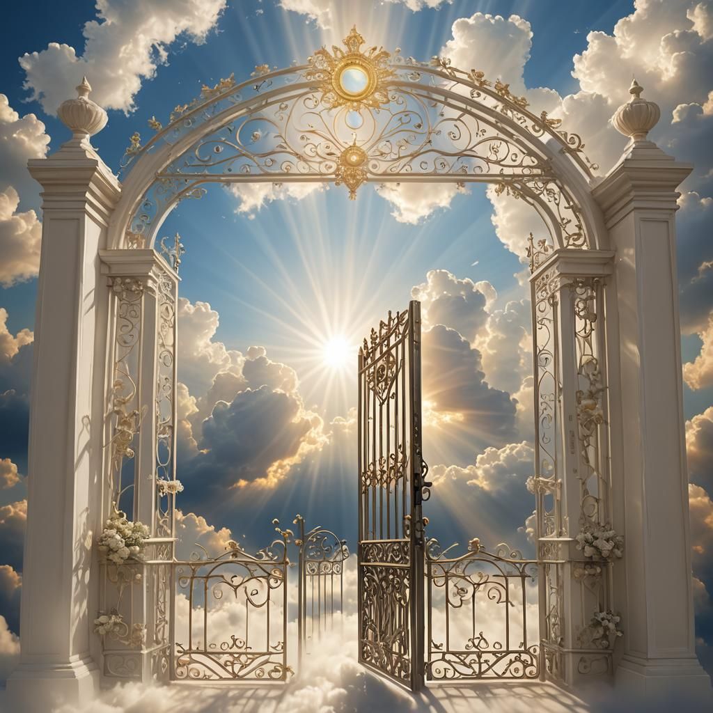 The heavenly pearly gates - AI Generated Artwork - NightCafe Creator