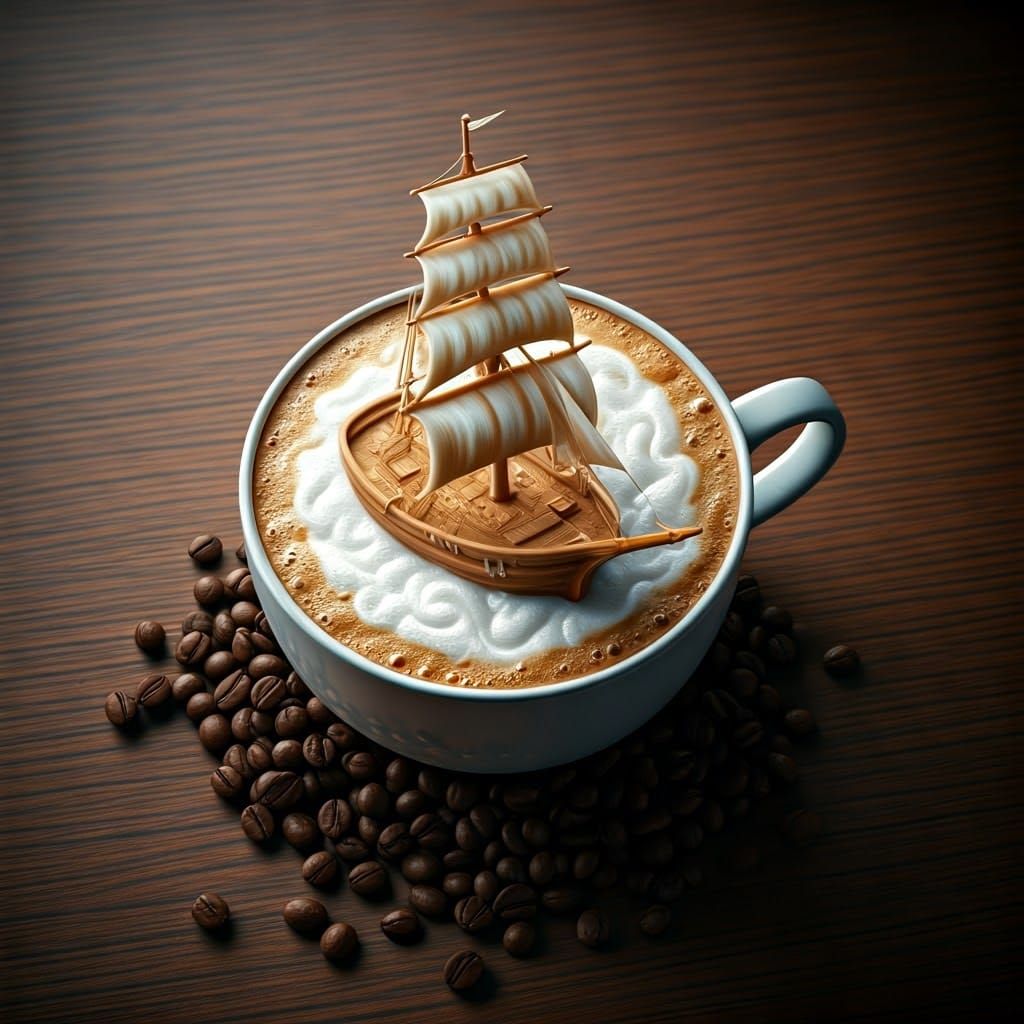 The Good Ship HMS Latte  by @Johnny Fish