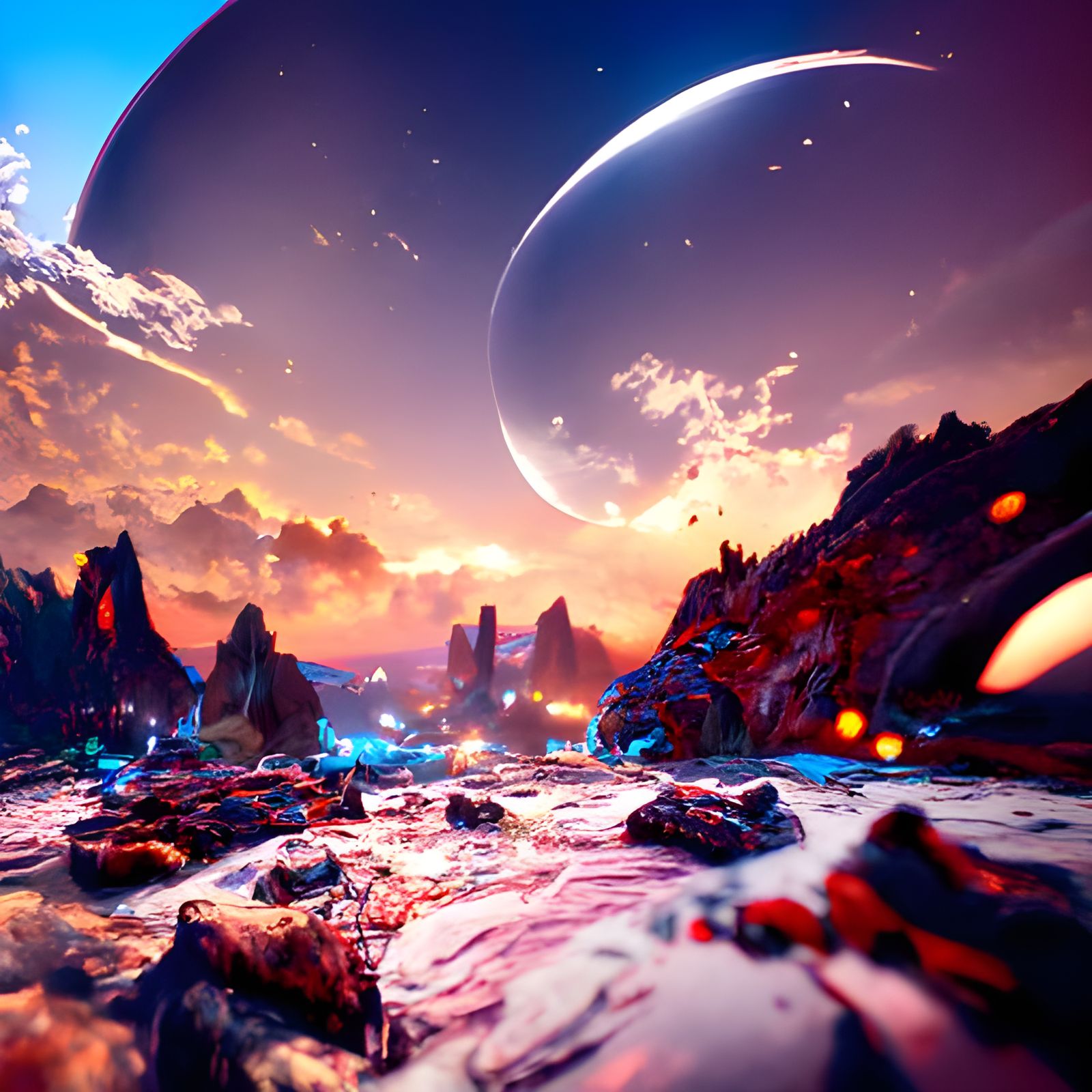 Cosmic Night Sky  by @SirHeckerich