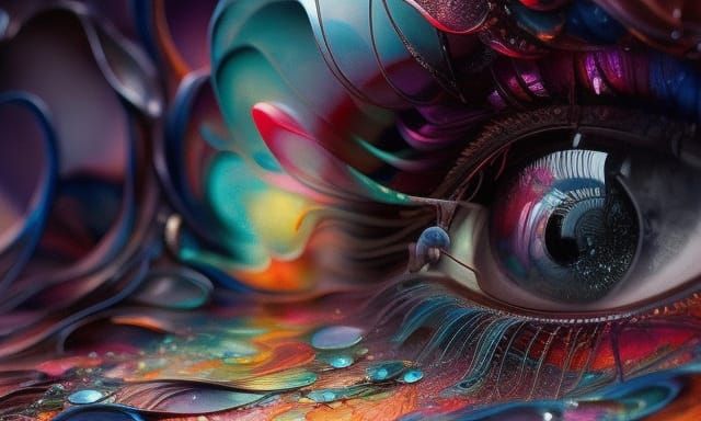 Psychedelic Eye - Ai Generated Artwork - Nightcafe Creator