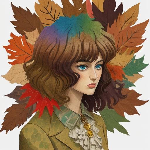 Fall paper collage with stray cat 
Fall paper collage art by...