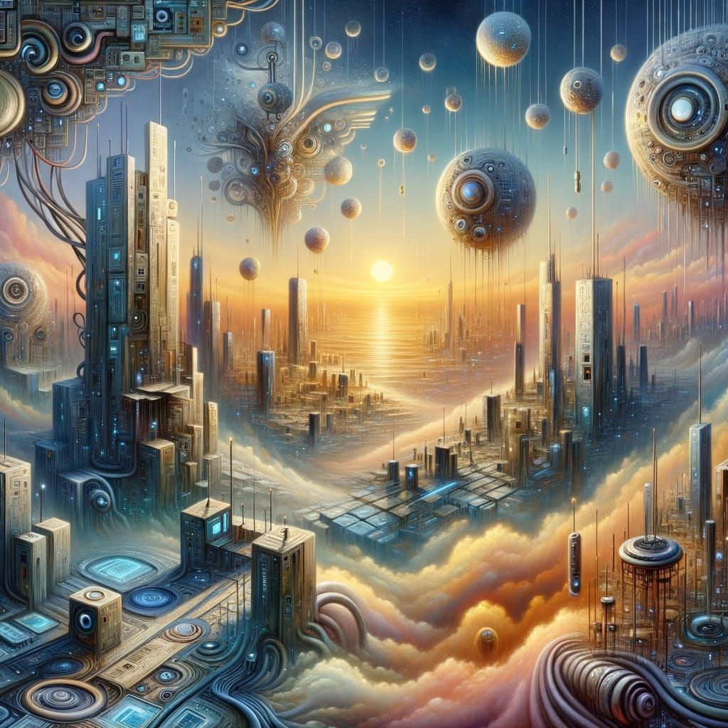 Surreal Futuristic Landscape