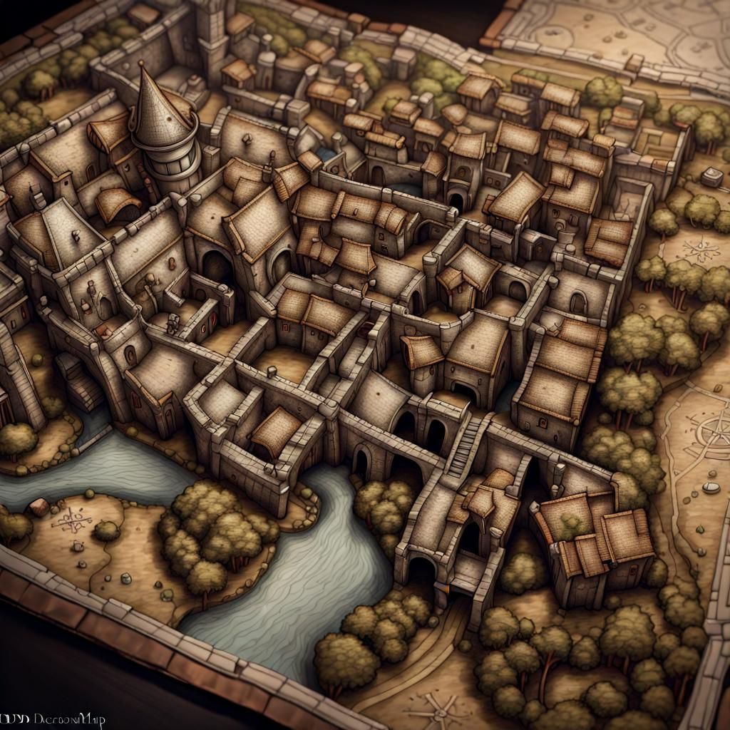 dungeon map - AI Generated Artwork - NightCafe Creator