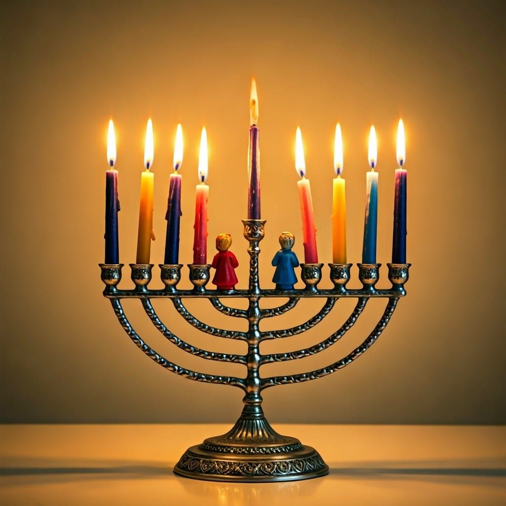 Hanukkah Celebration in Intimate Candlelight