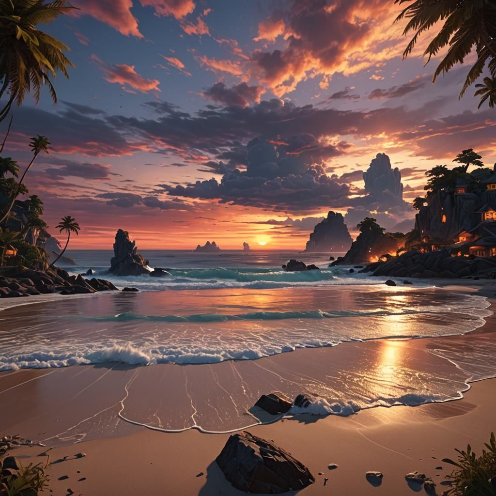  beach sunsets  by @Crystal Newton