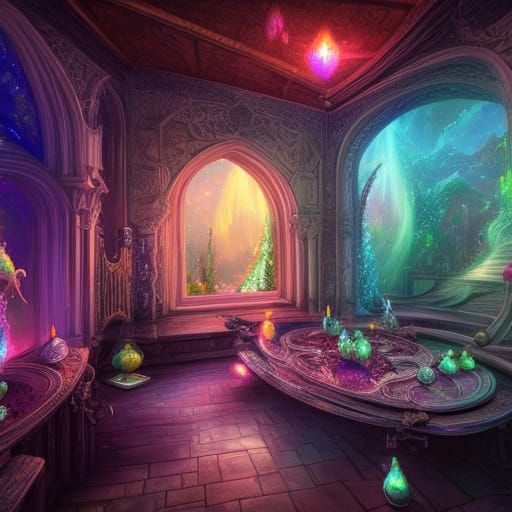 dark fantasy Crystal shop