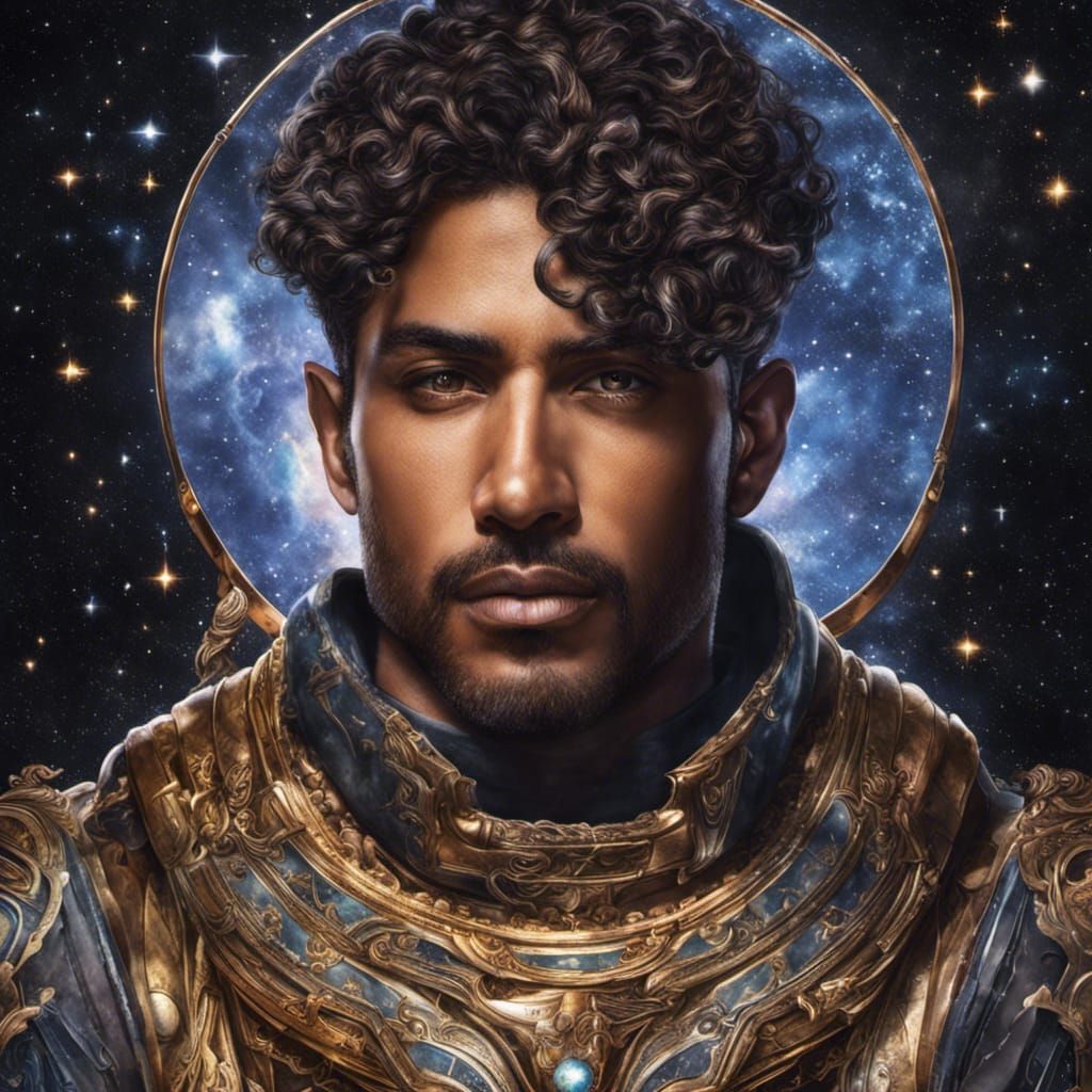 Gully Ahmed Astrodimensional male Portrait, star signs, galaxy ...