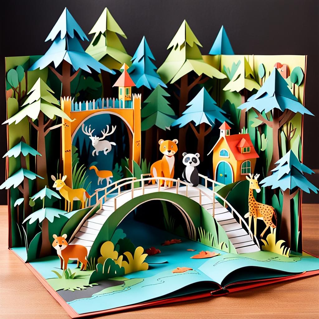 4/15/2024-NC Challenge Pop-Up Books Pop-up realistic zoo ani...