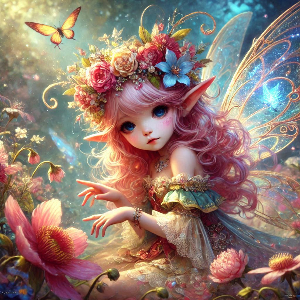 adorable fairy-tale fantasy creature portrait..